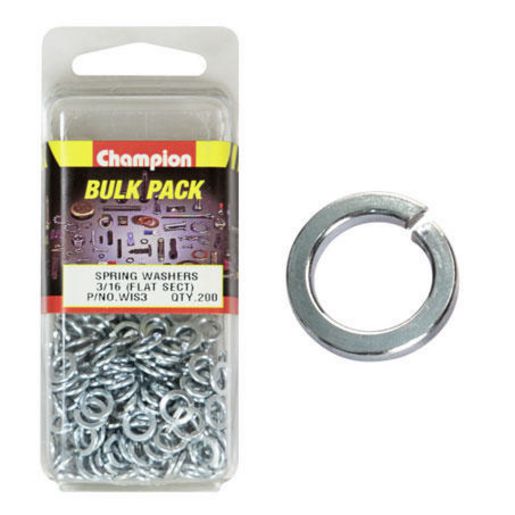 Champion Flat Spring Washer 3/16″ 200Pk WIS3