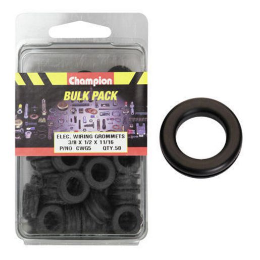 Champion Wire Nitrile Rubber Grommet M10 x 12 x 17mm 50Pk CWG5