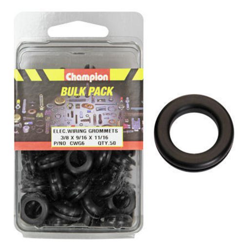 Champion Wire Nitrile Rubber Grommet M10 x 14 x 17mm 50Pk CWG6