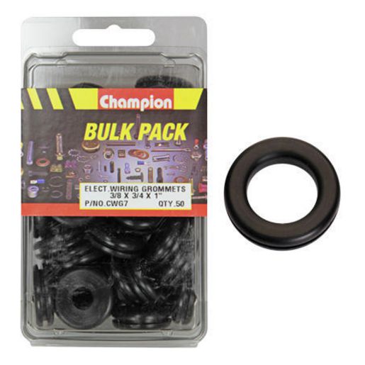 Champion Wire Nitrile Rubber Grommet M10 x 19 x 25mm 50Pk CWG7