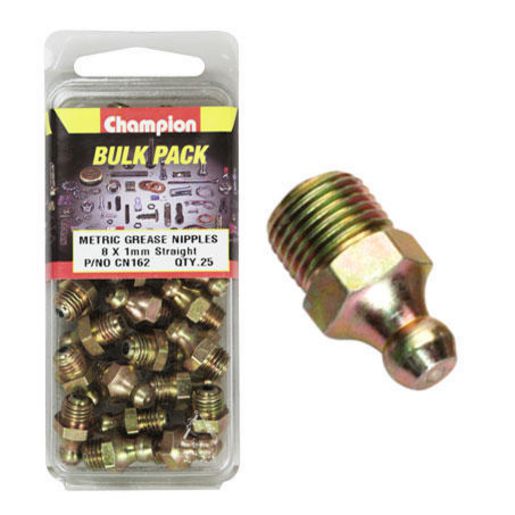 Champion Grease Nipple Straight M8 x 1.00mm 25Pk CN162