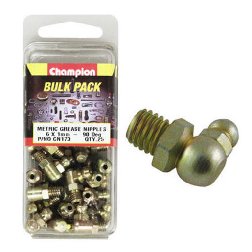 Champion Grease Nipple 90° M6 x 1.00mm 25Pk CN173