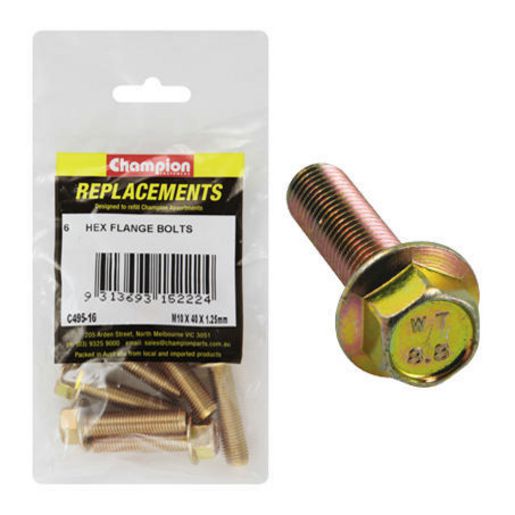 Champion Hex Screw Set HT 10 x 40 x 1.25mm 6Pk C495-16