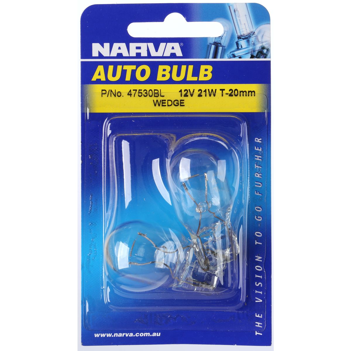 Narva Globes Wedges 12V 21W 2 Pack 7530BL