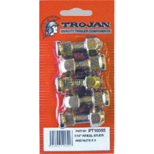 Trojan 1/2 inch Trailer Wheel Stud And Nut PT10065