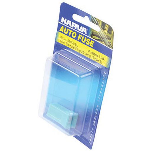 Narva Mini Female Fusible Link 20A Light Blue 53620BL