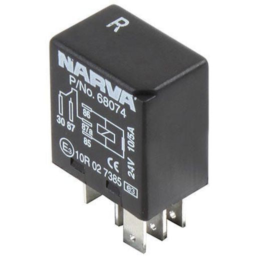 Narva Relay Change-Over With Resistor 24V 5 Pin 10A/5A 68074BL