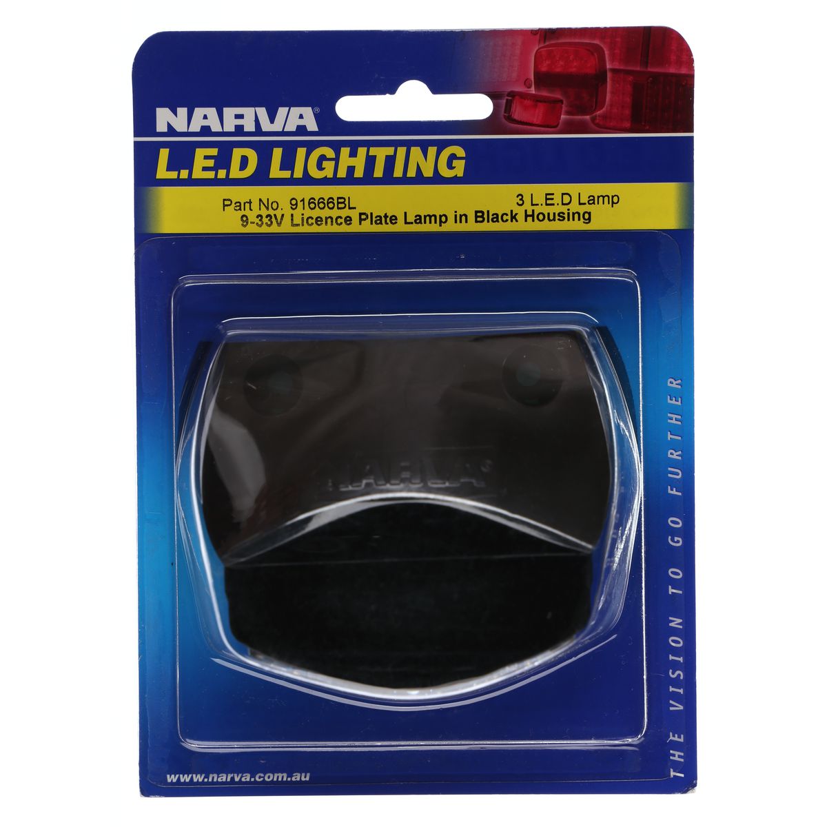 Narva LED Number Plate Light Black 91666BL