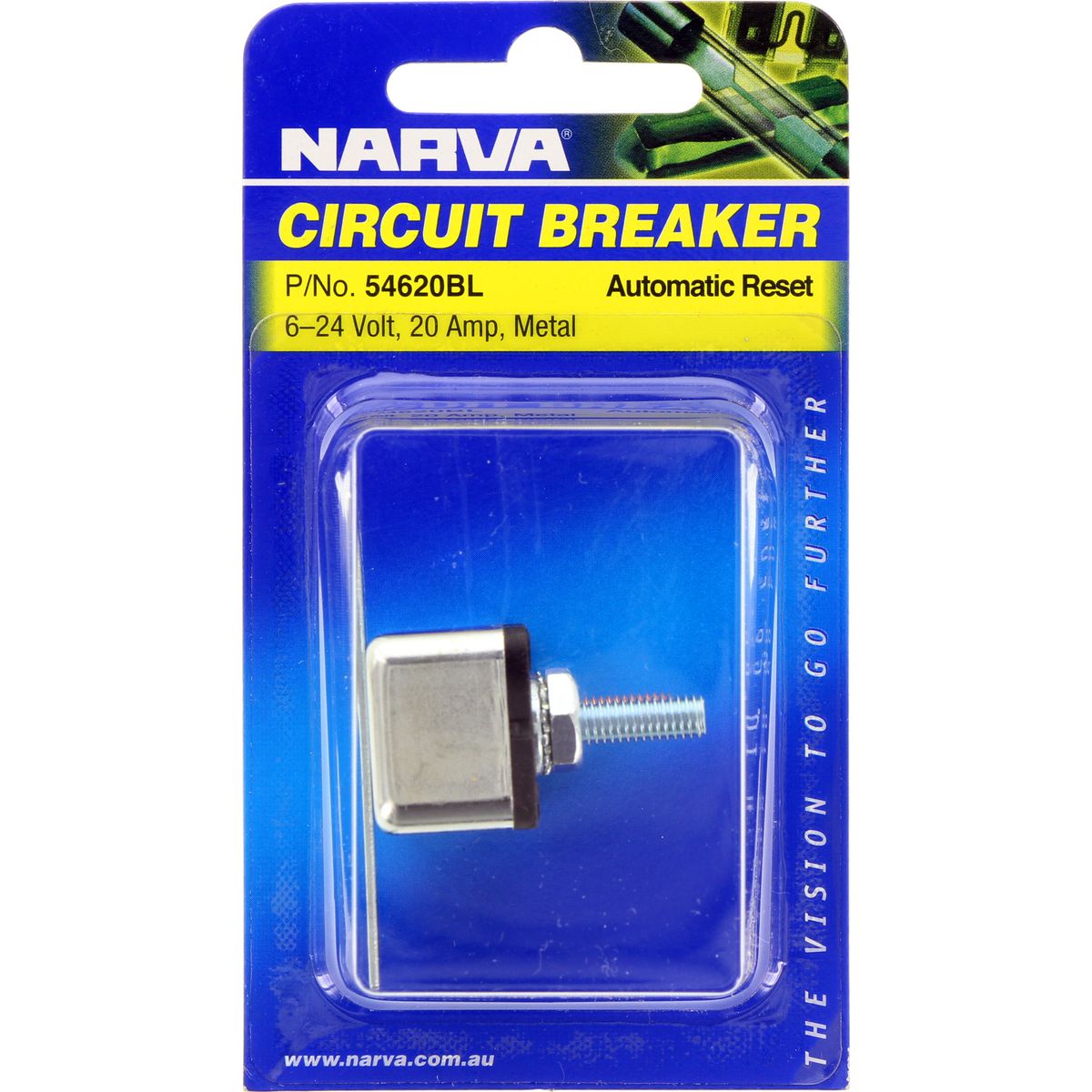Narva Circuit Breaker 20A Auto Reset 90Bk 54620BL