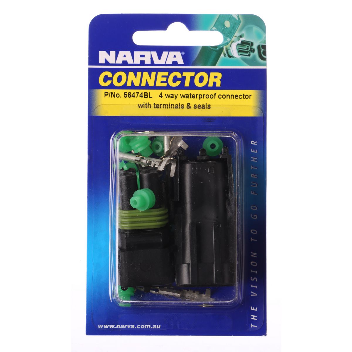 Narva Connector 4 Way Waterproof 56474BL