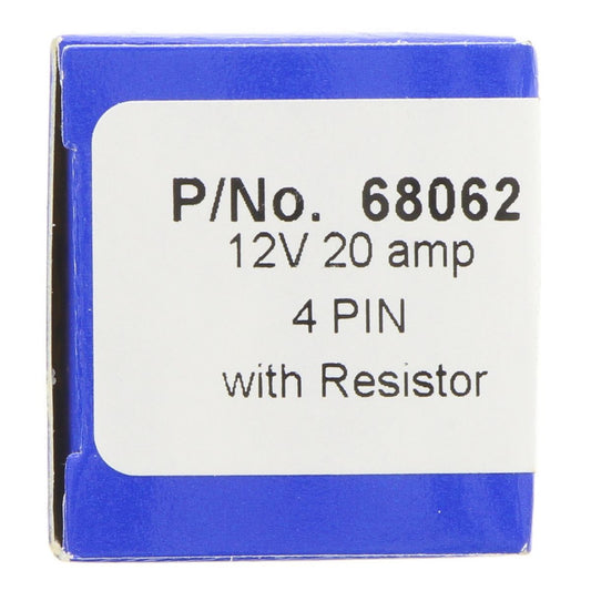 Narva Micro Relay Normally Open With Resistor 12V 4 Pin 20A 68062