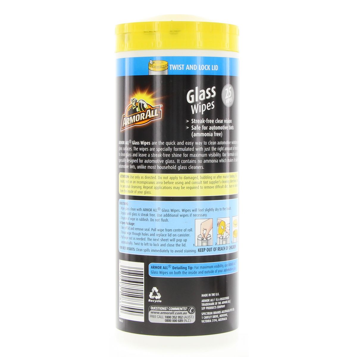Armor All Glass Wipes 25Pk