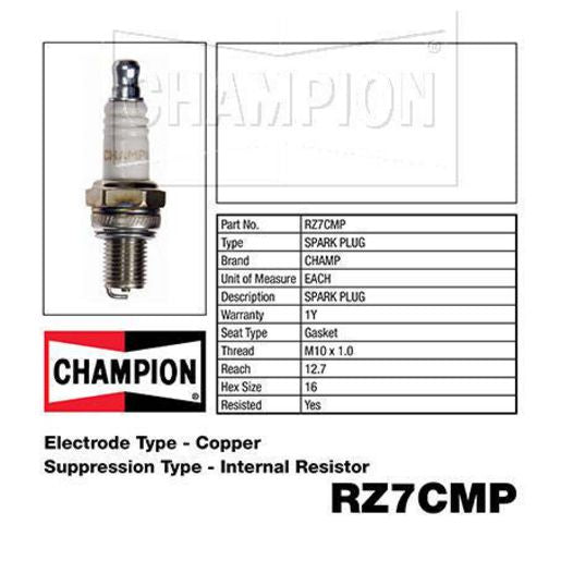 Champion Copper Plus Mower Pack Spark Plug RZ7CMP