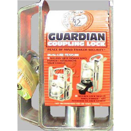 TROJAN Guardian Trailer Coupling Lock Zinc w/ Two Keys 550308