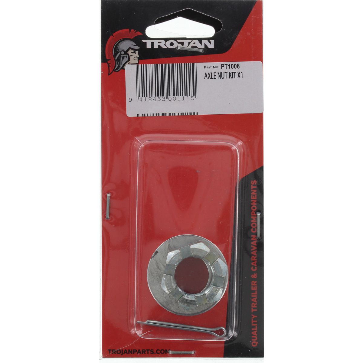 Trojan Axle Nut Kit 3/4in Hex PT1008