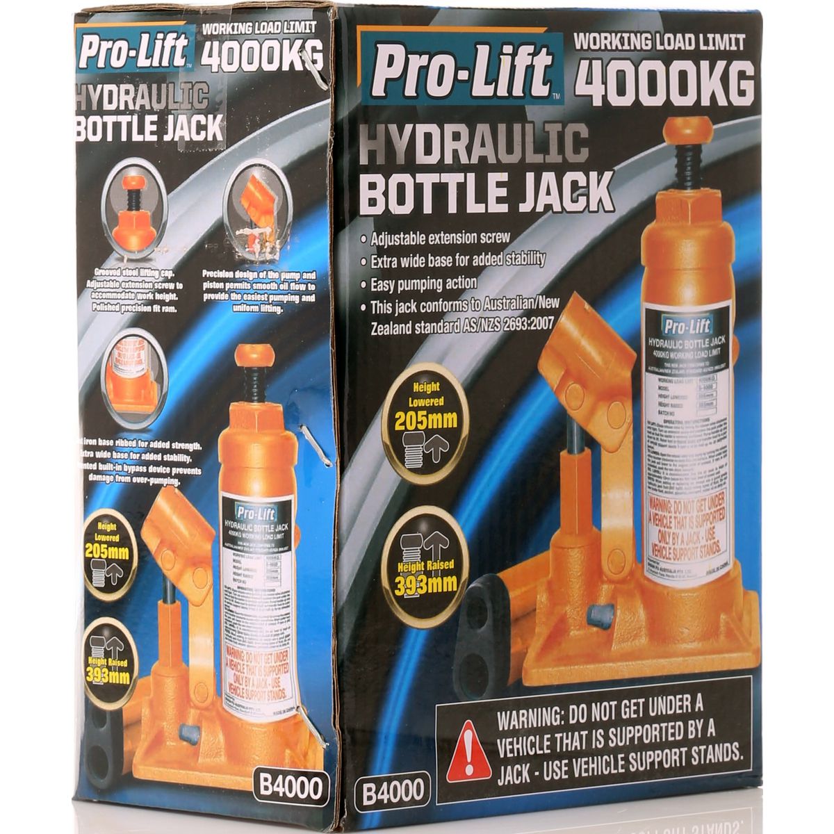Pro-Lift Hydraulic Bottle Jack 4000kg B-4000