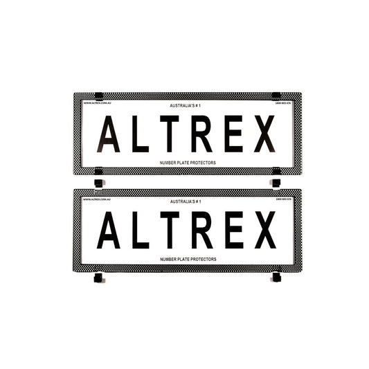 Altrex Number Plate Cover 6 Figure Silver Carbon Fibre Without Lines