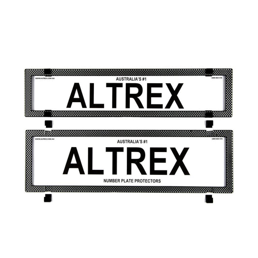 Altrex Number Plate Cover 6 Figure Carbon Fibre Without Lines Premium Combination NSW SA