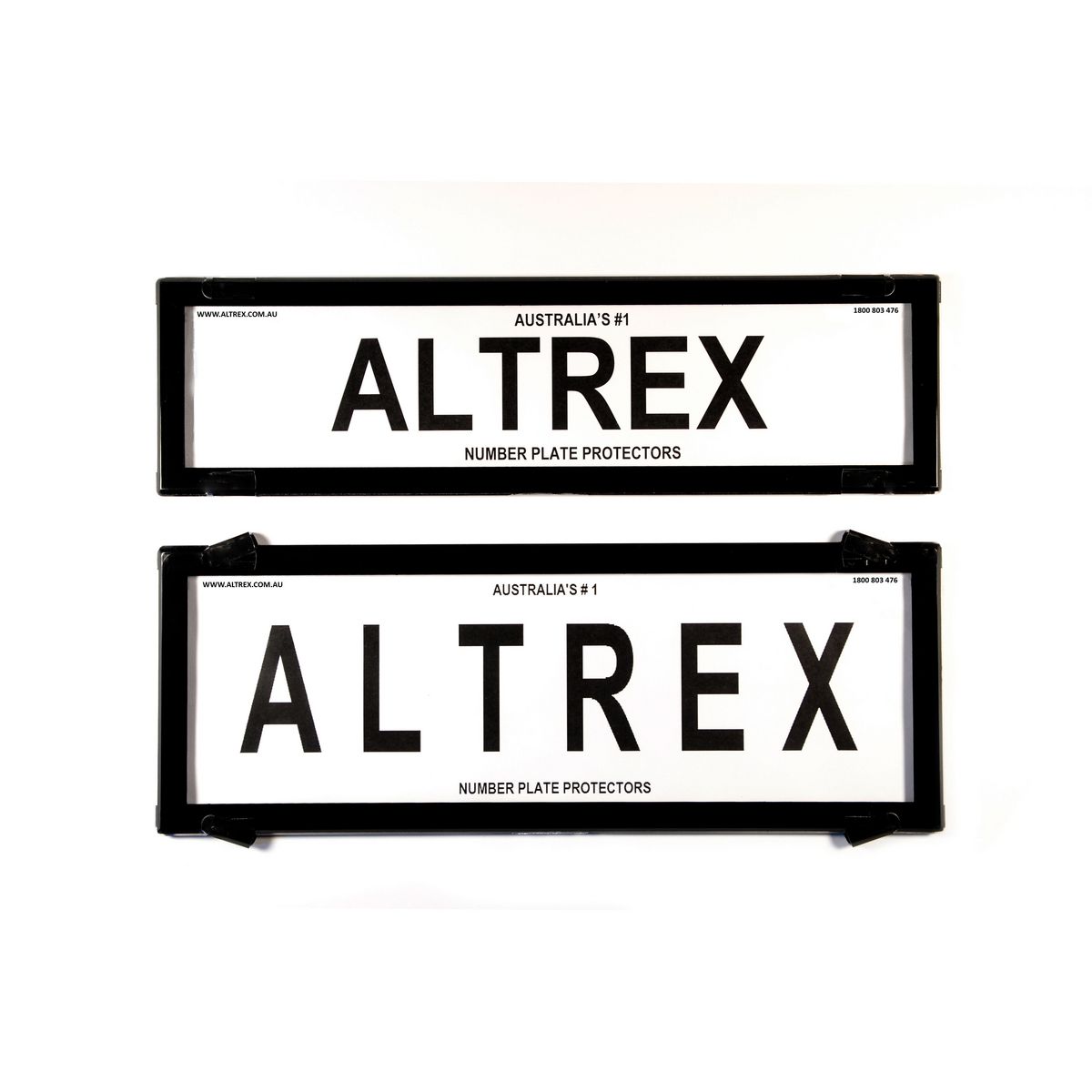 Altrex Number Plate Cover 6 Figure Black Without Lines Slimline Combination