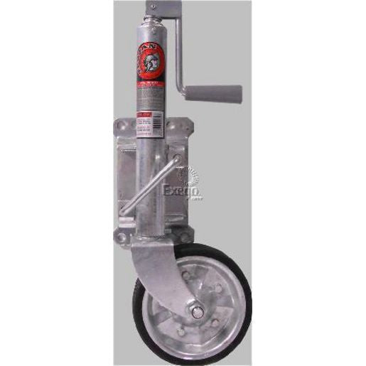 Jockey Wheel Galvanised w/200x50mm Solid Tyre 220kg 250mm Lift 303107