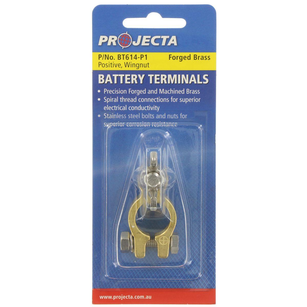 PROJECTA Forged Brass Battery Terminal Positive BT614-P1