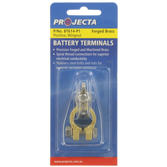 PROJECTA Forged Brass Battery Terminal Positive BT614-P1