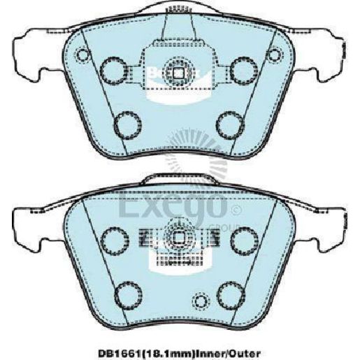 Bendix 4x4 Brake Pad Set Front DB1661 -4WD