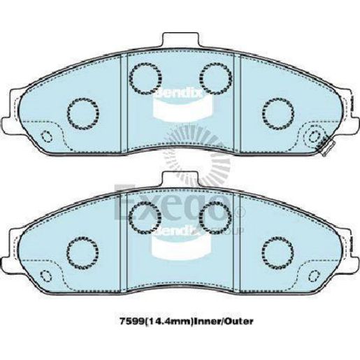Bendix Heavy Duty Brake Pad Set Front DB1868 HD