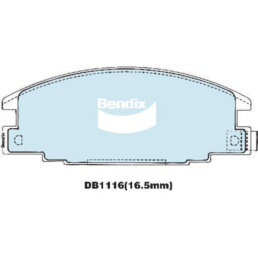 Bendix 4x4 Brake Pad Set Front DB1495 -4WD