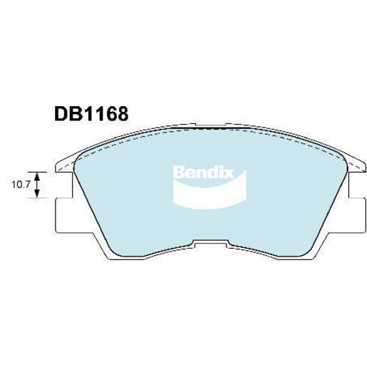 Bendix Heavy Duty Brake Pad Set Front DB1168 HD