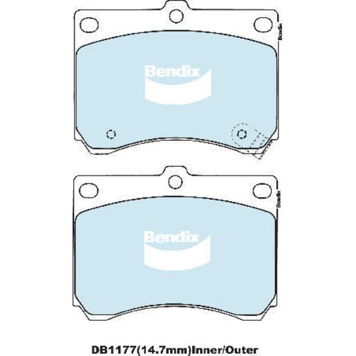 Bendix Heavy Duty Brake Pad Set Front DB1177 HD