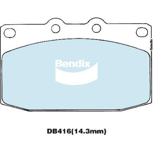 Bendix Heavy Duty Brake Pad Set Front DB416 HD