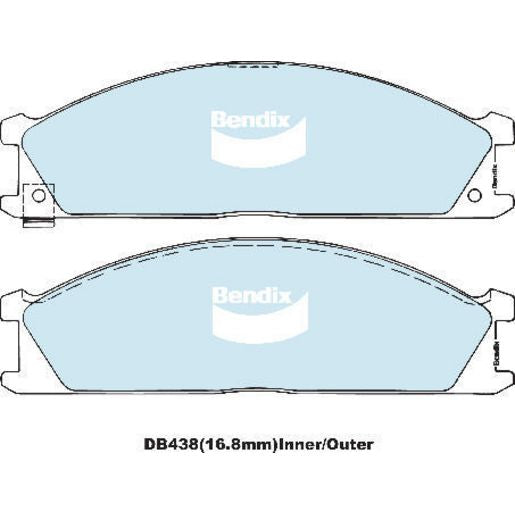 Bendix Heavy Duty Brake Pad Set Front DB438 HD