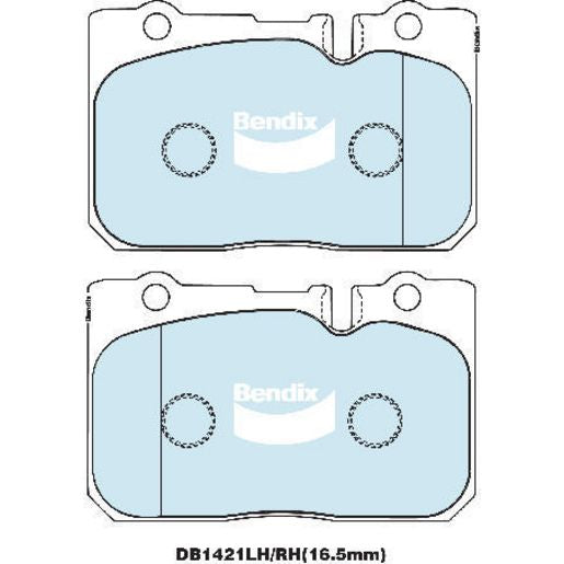 Bendix Heavy Duty Brake Pad Set Front DB1421 HD