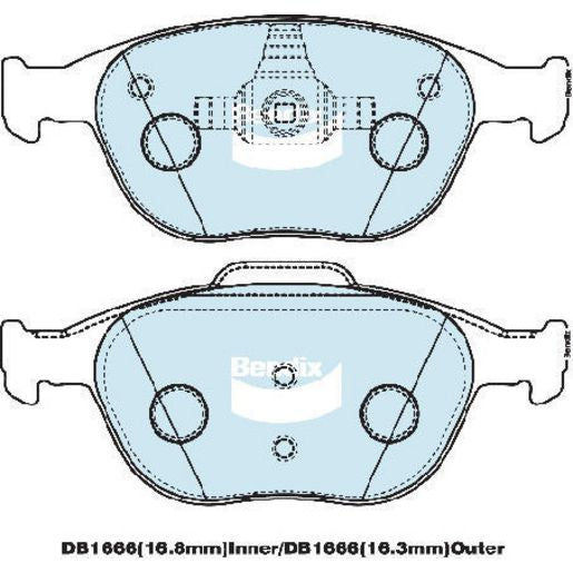 Bendix Heavy Duty Brake Pad Set Front DB1133 HD