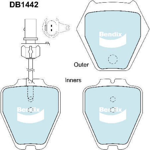 Bendix Heavy Duty Brake Pad Set Rear DB1186 HD