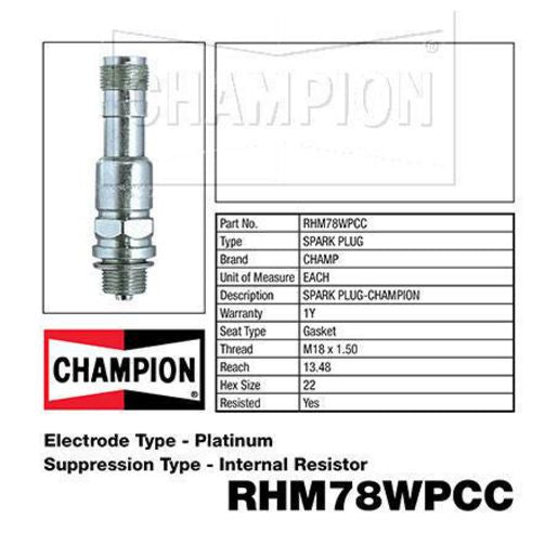 Champion Industrial Spark Plug RHM78WPCC