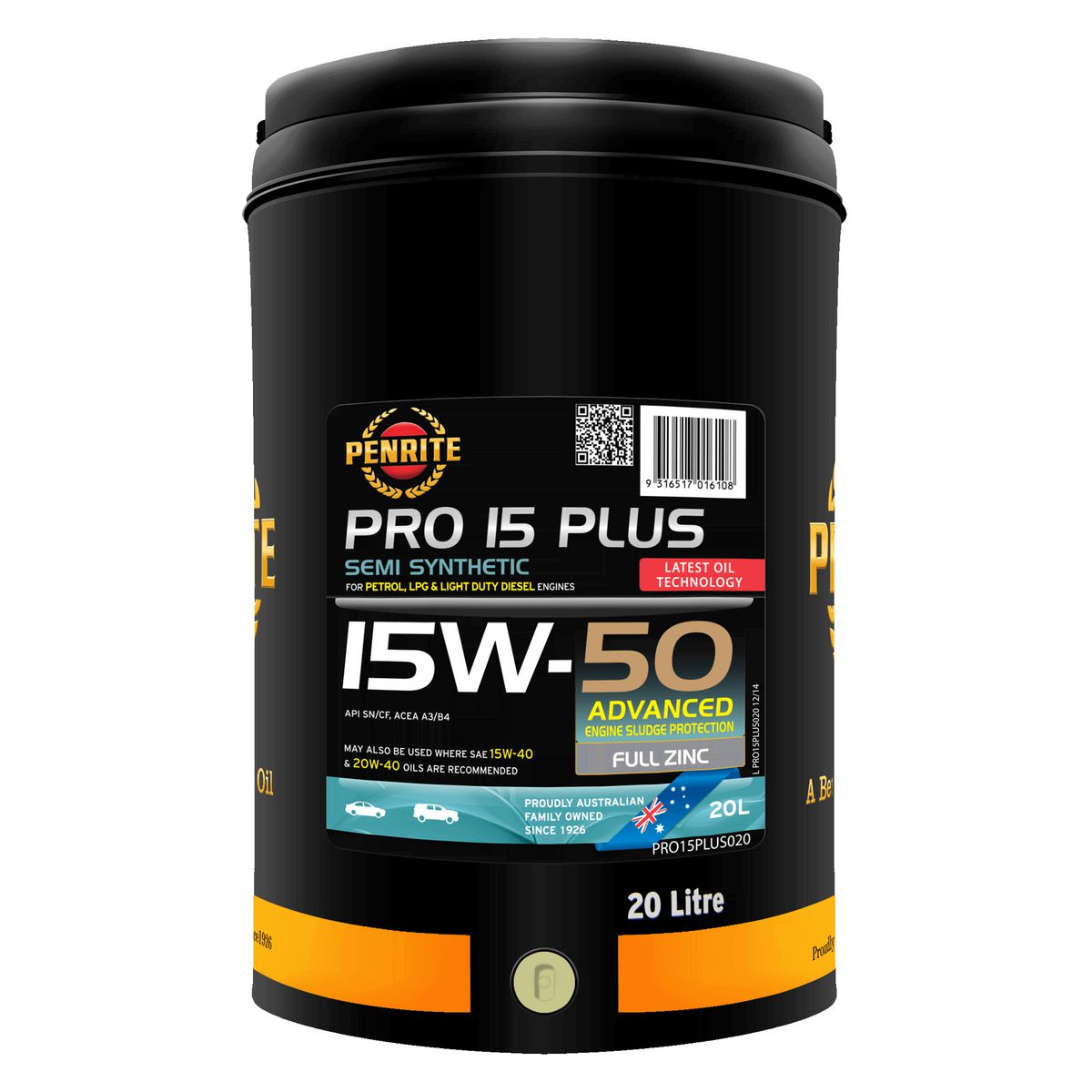 Penrite PRO 15 Plus 15W-50 Engine Oil 20L
