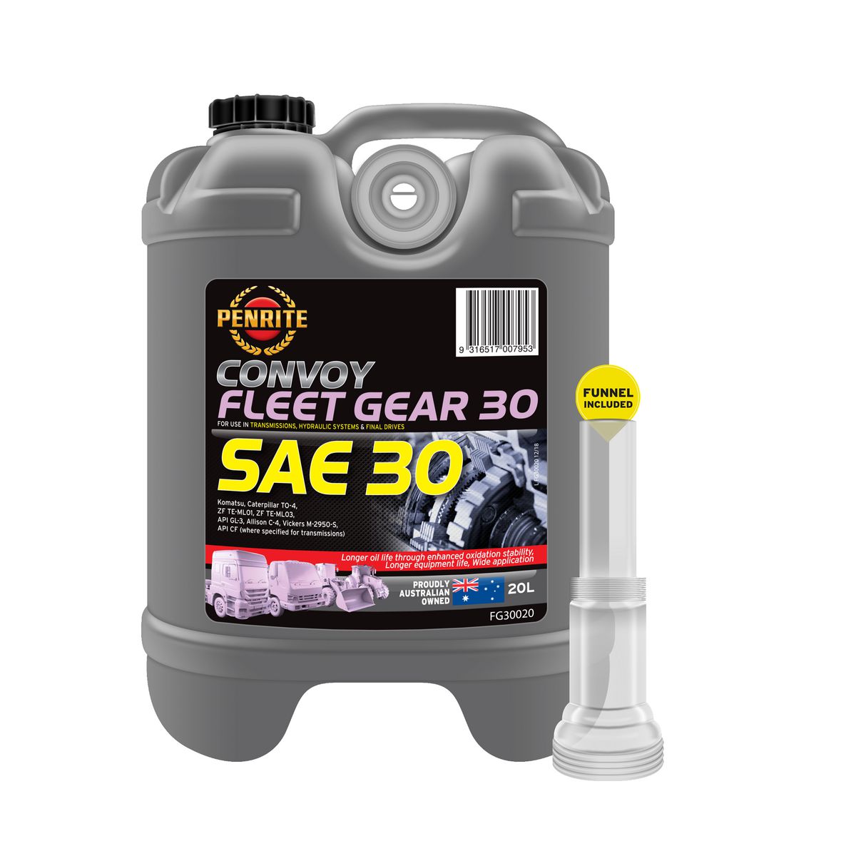 Penrite Convoy Fleet Gear 10W SAE 10 20L