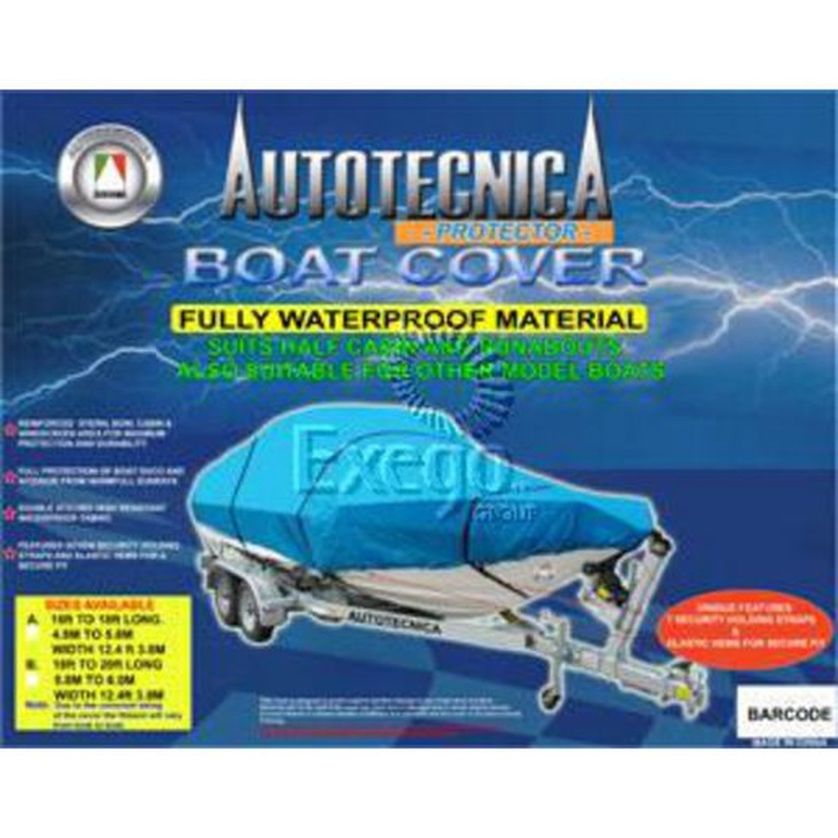 Autotecnica Boat Cover Trailer-Able 5.4m x 3.3m 1346B
