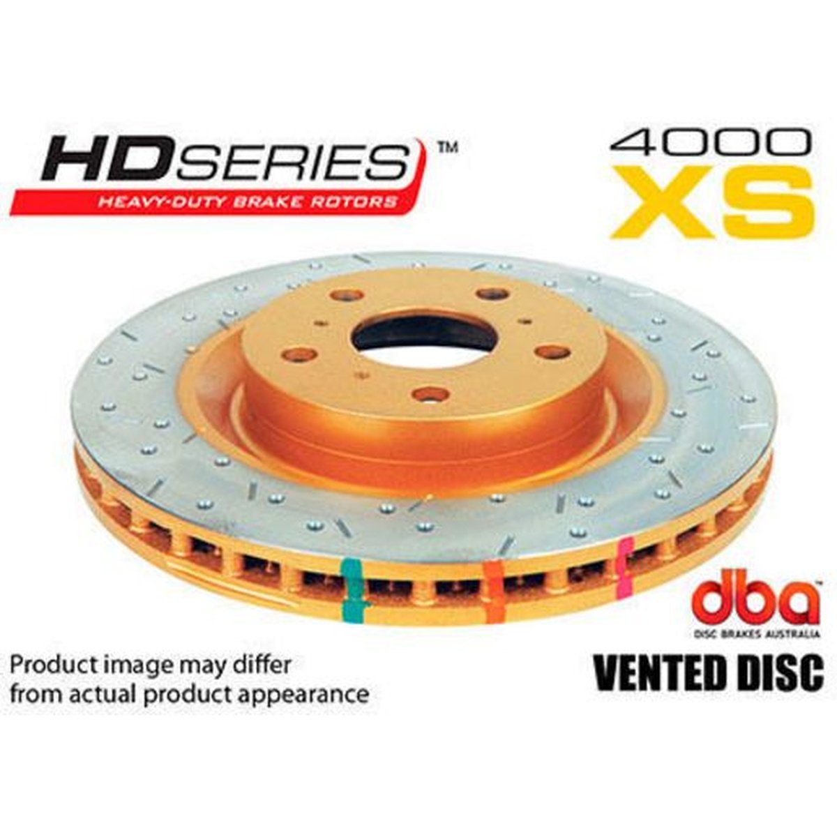 DBA HD 4000 Drilled Slotted Brake Rotor Single 343mm Rear DBA42025XS