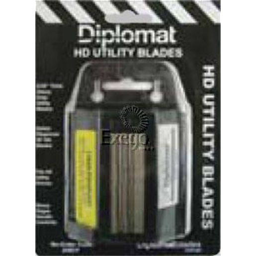 Diplomat H/Duty Carbon Steel Utility Blades 0.25in. Thick Dispenser (Pack of 100) 59x190.63mm A05DY