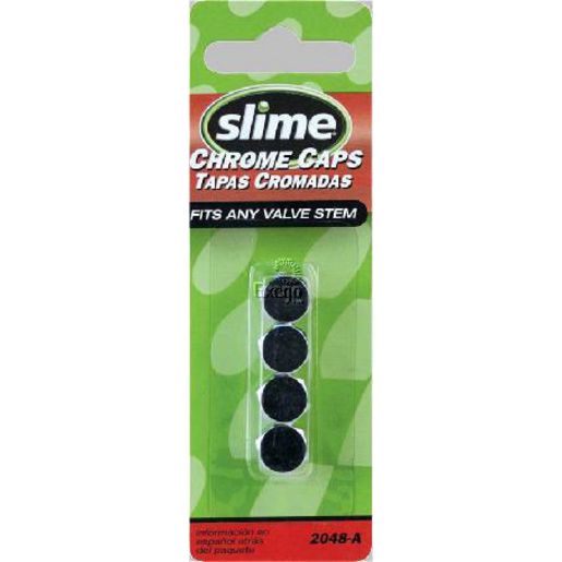 Slime Valve Caps Chrome Hex-Head (Pack of 4) 2048A