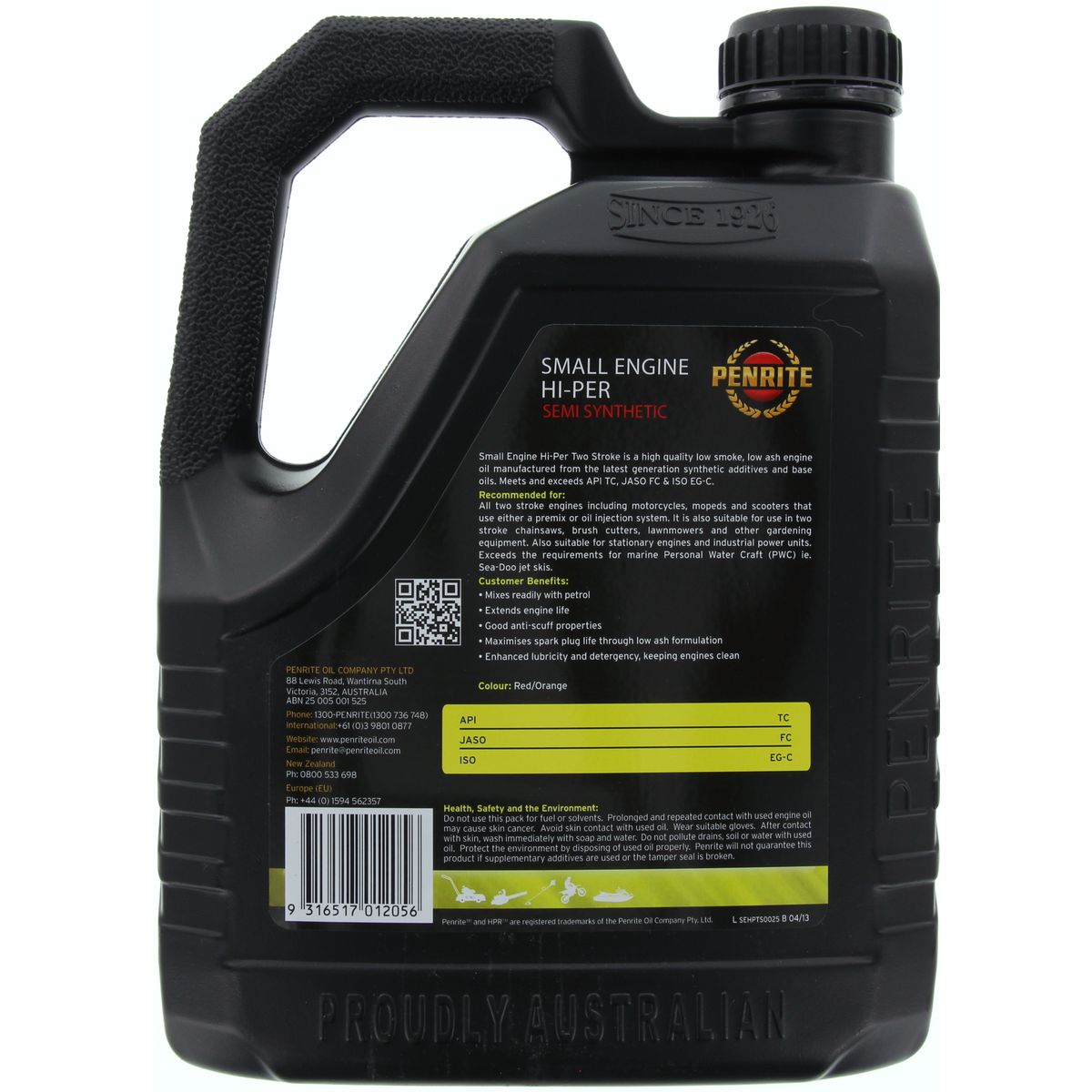 Penrite Hi-Per 2 Stroke Oil Small Engine 2.5L
