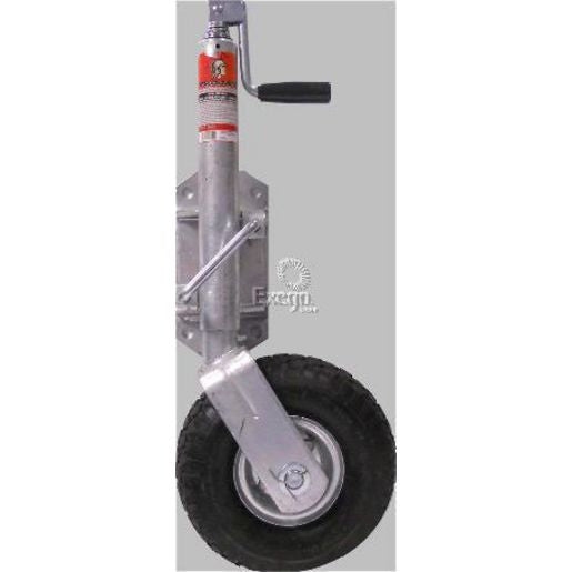 Trojan 350 X 4 in Pneumatic Tyre 120 Kg 250mm Lift Galvanised Steel Jockey Wheel 303115