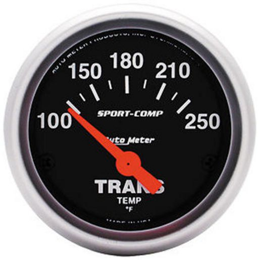 Autometer Sport-Comp 2-1/16in Trans Temp Gauge 100-250F Short Sweep Electric AU3357