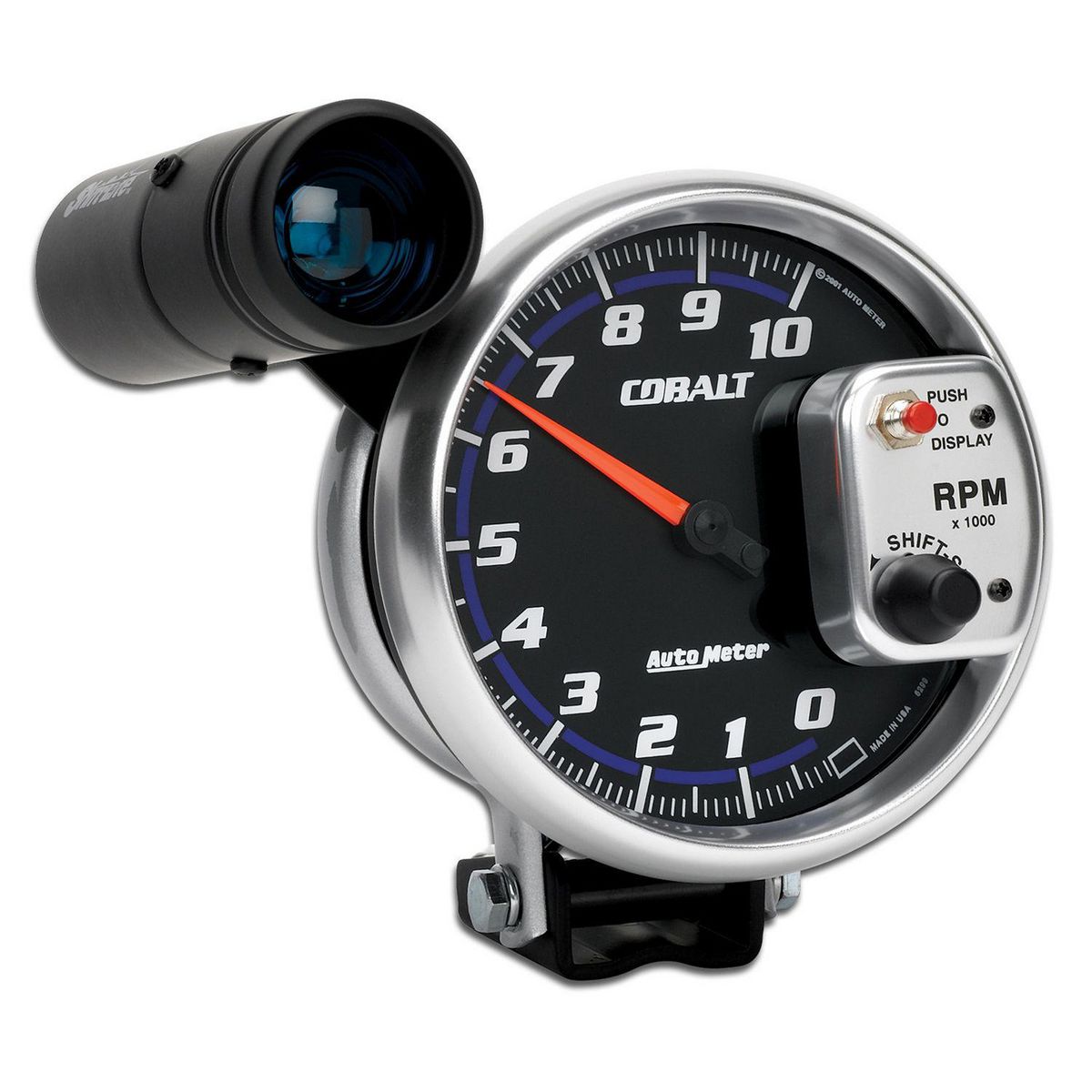 Autometer Cobalt 5in Tacho Gauge 10,000rpm Pedestal Mount w/Shift Light AU6299