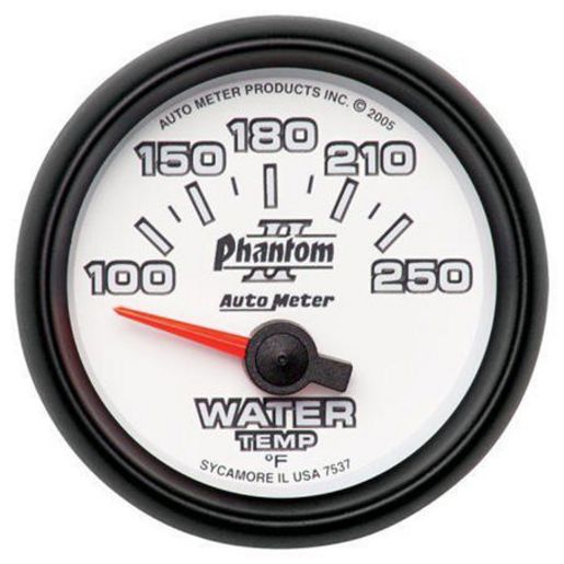 Autometer Phantom II 2-1/16in Water Temp Gauge 100-250F AU7537