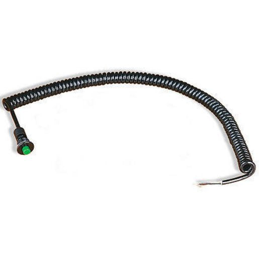 B&M Switch Spiral Cord Momentary Green Push Button 60in Length 16 Volts BM46003
