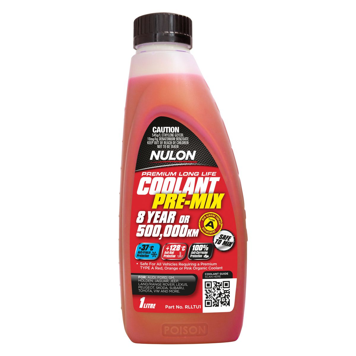 Nulon Coolant Red Long Life Pre-mix 1L